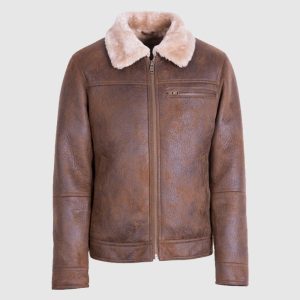 Comfort Shearling Aviator Sheepskin Leather Jacket