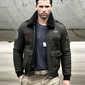 Men's Air force Flight Winter Leather Jacket