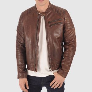 Men's Amazing Brown Biker Leather Jacket