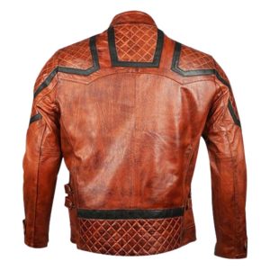 101 Elite Vintage Motor-Biker Distressed Real Leather Jacket