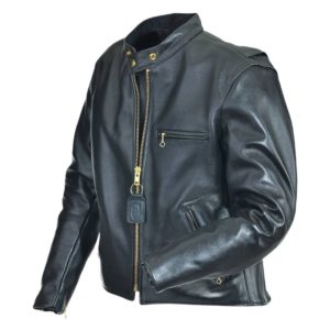Armored AR3 Vanson Original Black Leather Motorcycle Jacket