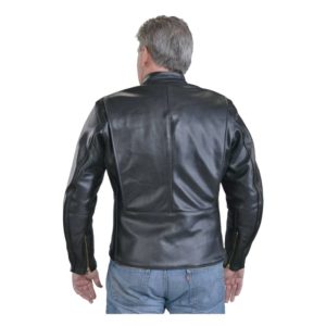 Armored AR3 Vanson Original Black Leather Motorcycle Jacket