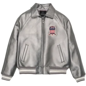Pewter Metallic Icon Limited Edition Leather Jacket